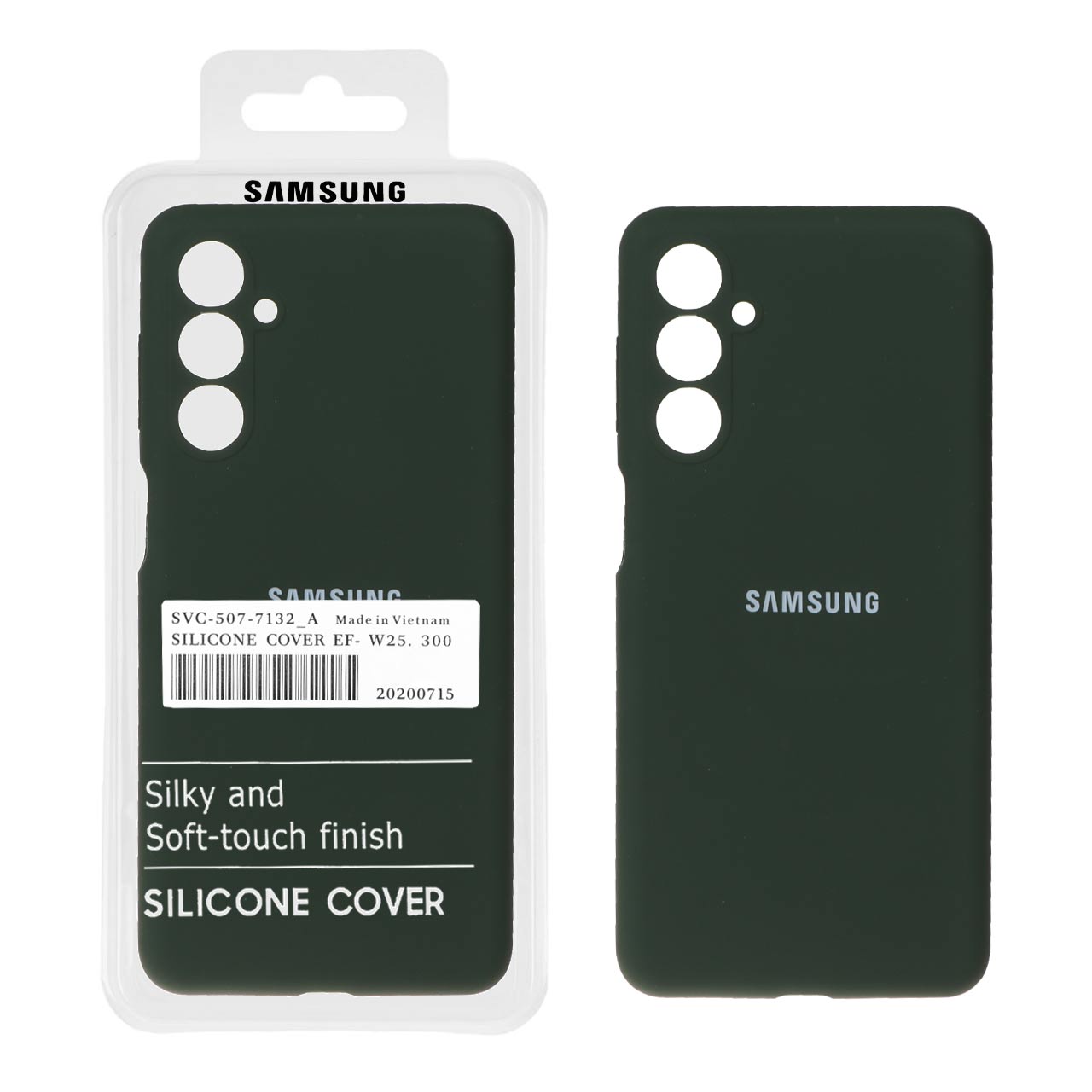 قاب سیلیکونی پاک کنی اورجینال درجه یک Samsung Galaxy M54 / F54 - سبز تیره (پک دار)
